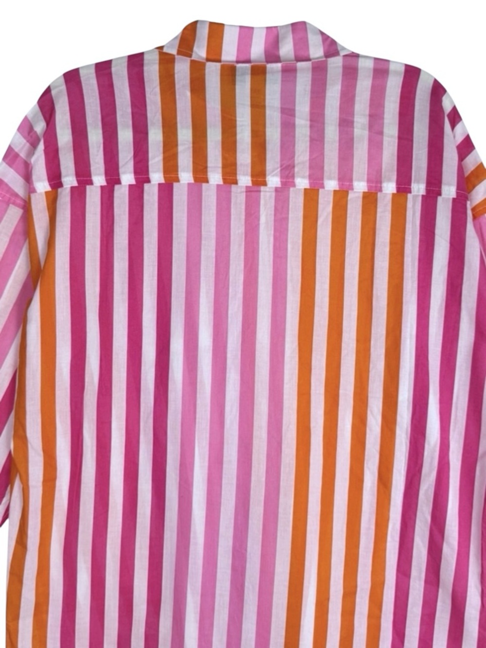 Beach Riot Alexa Sunset Stripes Oversized Cotton Button Front Shirt Cover Up - Picture 7 of 13